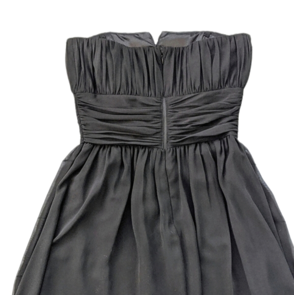 White House Black Market Pleated Strapless A Line Cocktail Dress Size 0 🖤✨ - Picture 7 of 9